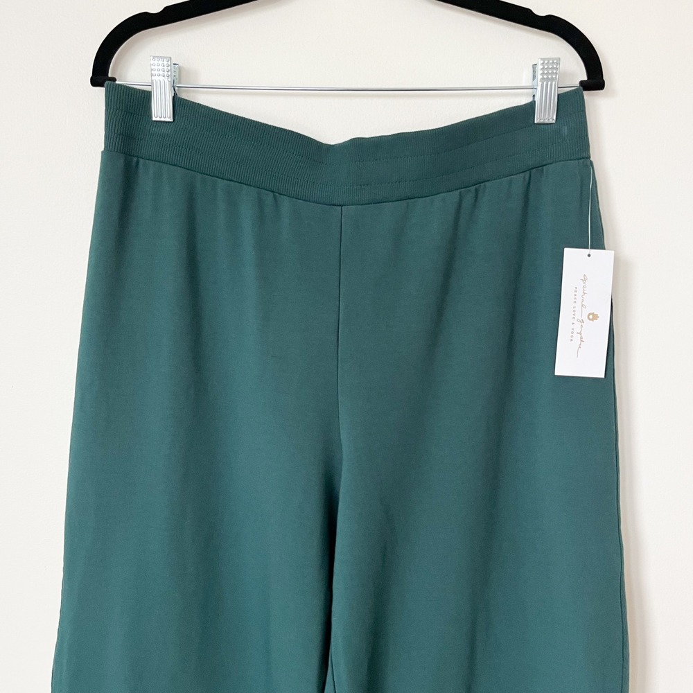 NEW Spiritual Gangster High Waist Wide Leg Sweatpants Womens Large Foliage Green - Picture 5 of 15
